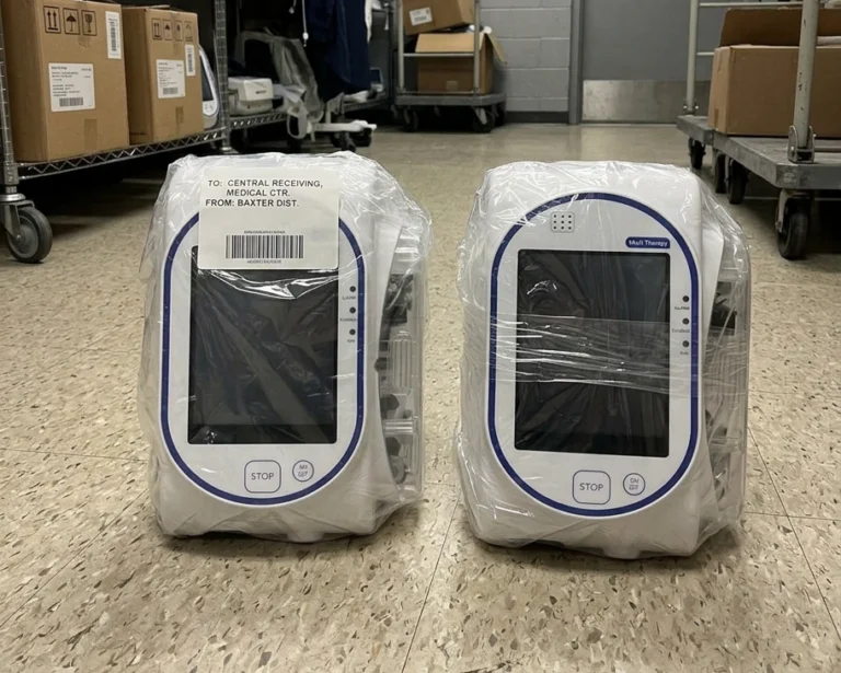 Pumps at wrong address on backroom floor